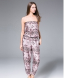 Off-the-shoulder Printed Jumpsuit